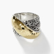 John Hardy Classic Chain Two-Tone Overlap Ring side view