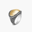 John Hardy Classic Chain Two Tone Cluster Statement Ring