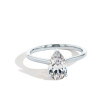 The Pear Solitaire Engagement Ring in White Gold 