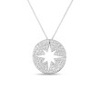 Roberto Coin Tiny Treasures White Gold Diamond Star Burst Necklace