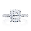 Tacori RoyalT Oval Pavé Diamond Engagement Ring Setting in Platinum main view