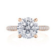 Tacori RoyalT Round Pavé Diamond Wedding Ring Setting in rose gold