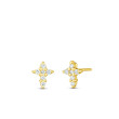 Roberto Coin Tiny Treasures Diamond Cross Stud Earrings