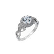 Simon G Embrace Scroll Halo Engagement Ring 
