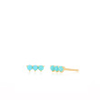 EF Collection Turquoise Prong Set Stud Earrings