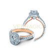 Verragio Couture Oval Halo with Rose Gold Profile Engagement Setting