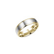 Crown Ring Two Tone 6mm Brushed Mens Wedding Band 