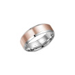 Crown Ring Classic Two Tone Wedding Band - 7mm