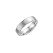 Crown Ring Comfort Fit Classic Brushed Mens Wedding Band
