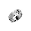 Crown Ring White Gold Contemporary 8mm Band