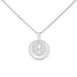 Messika Lucky Move PM Pavé Diamond Circle Necklace in 18K White Gold