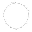 Gucci Running G Necklace with Diamonds in White Gold