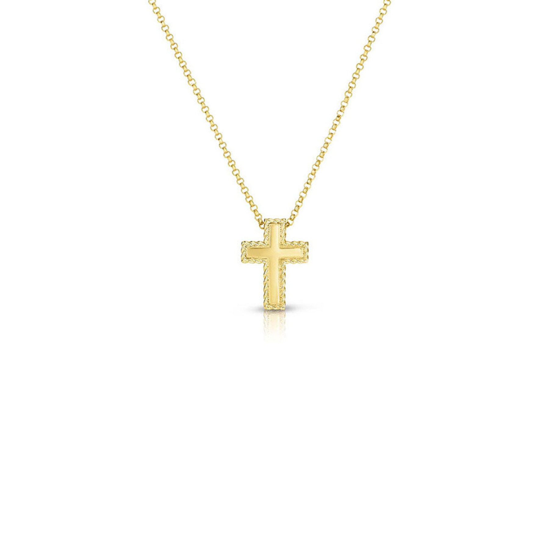 Crystal Cross Pendant with Sterling Silver, Large - Ghirelli Rosaries