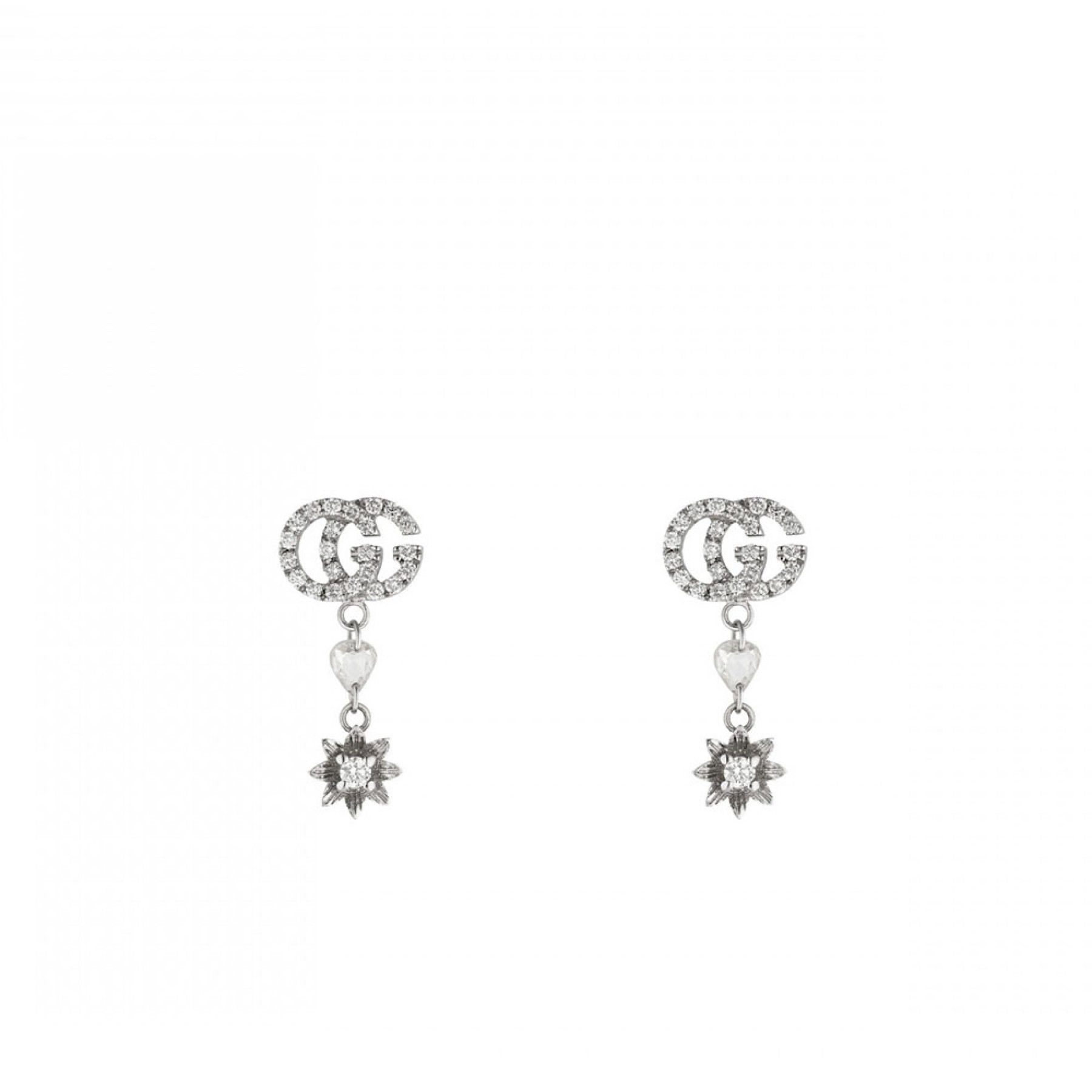 Dertig contact markt Gucci Flora Diamond Drop Earrings