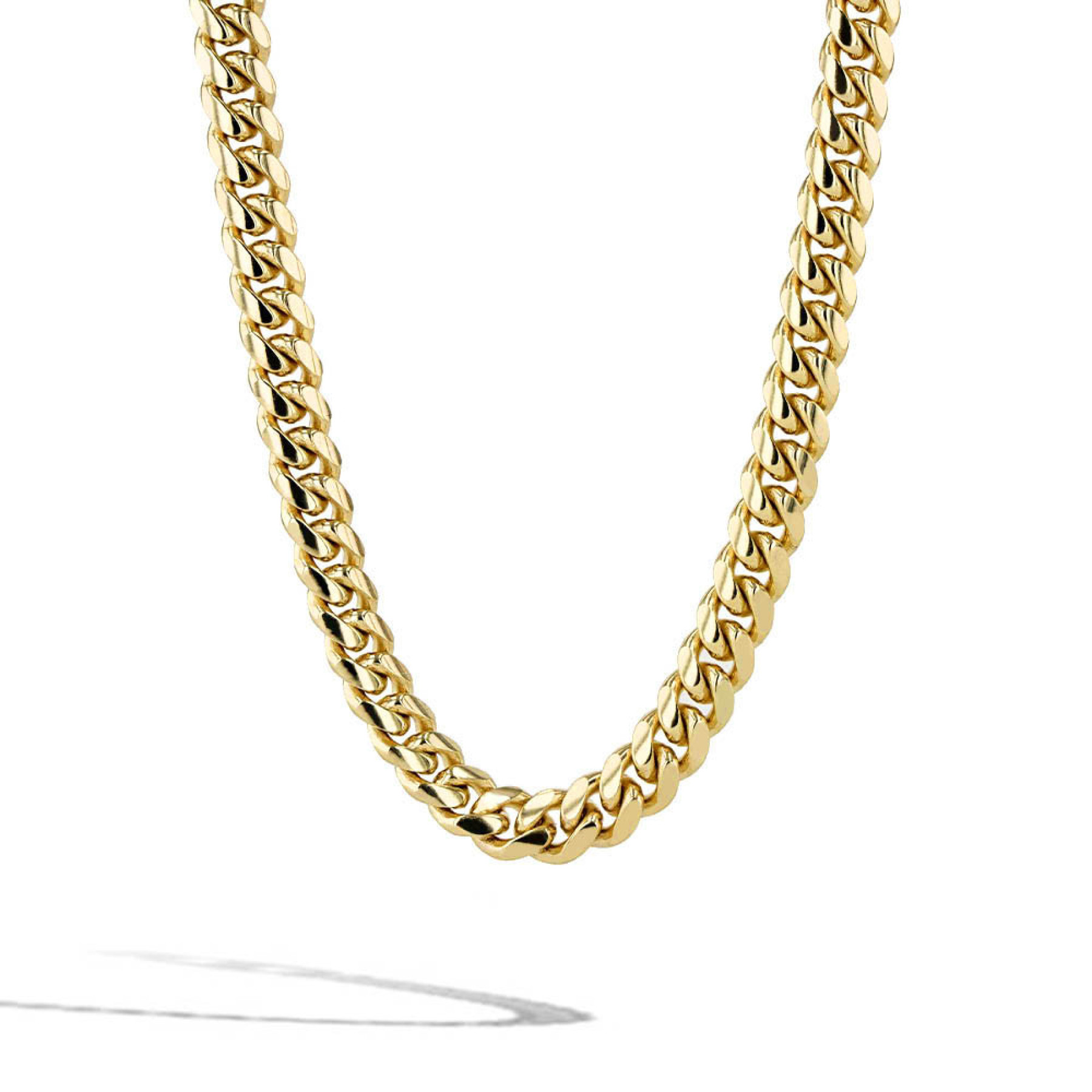 36" GOLD EP MENS 9MM TEXTURED CUBAN LINK NECKLACE CHAIN 