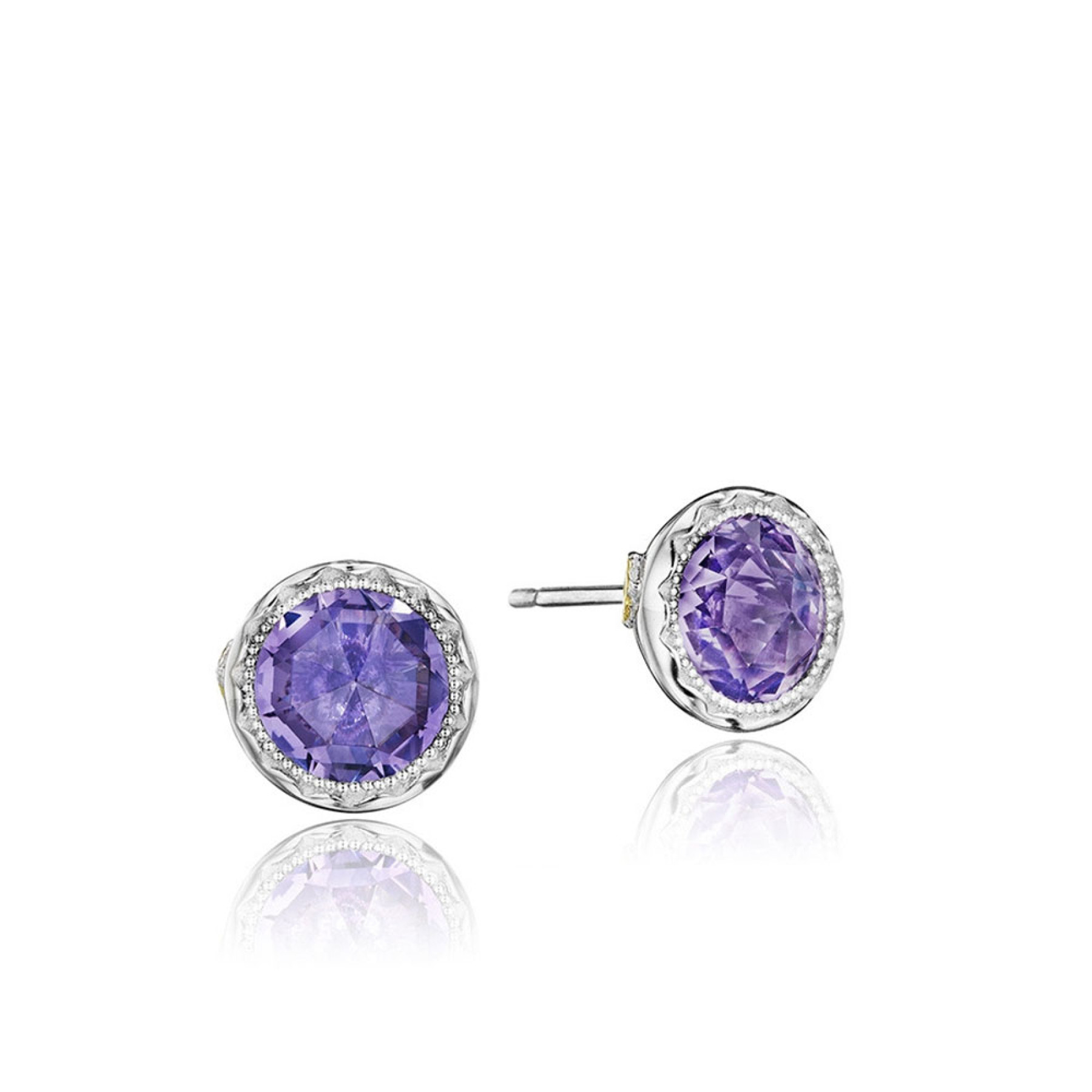Tacori SE14001 Lilac Blossoms Sterling Silver Amethyst Stud Earrings