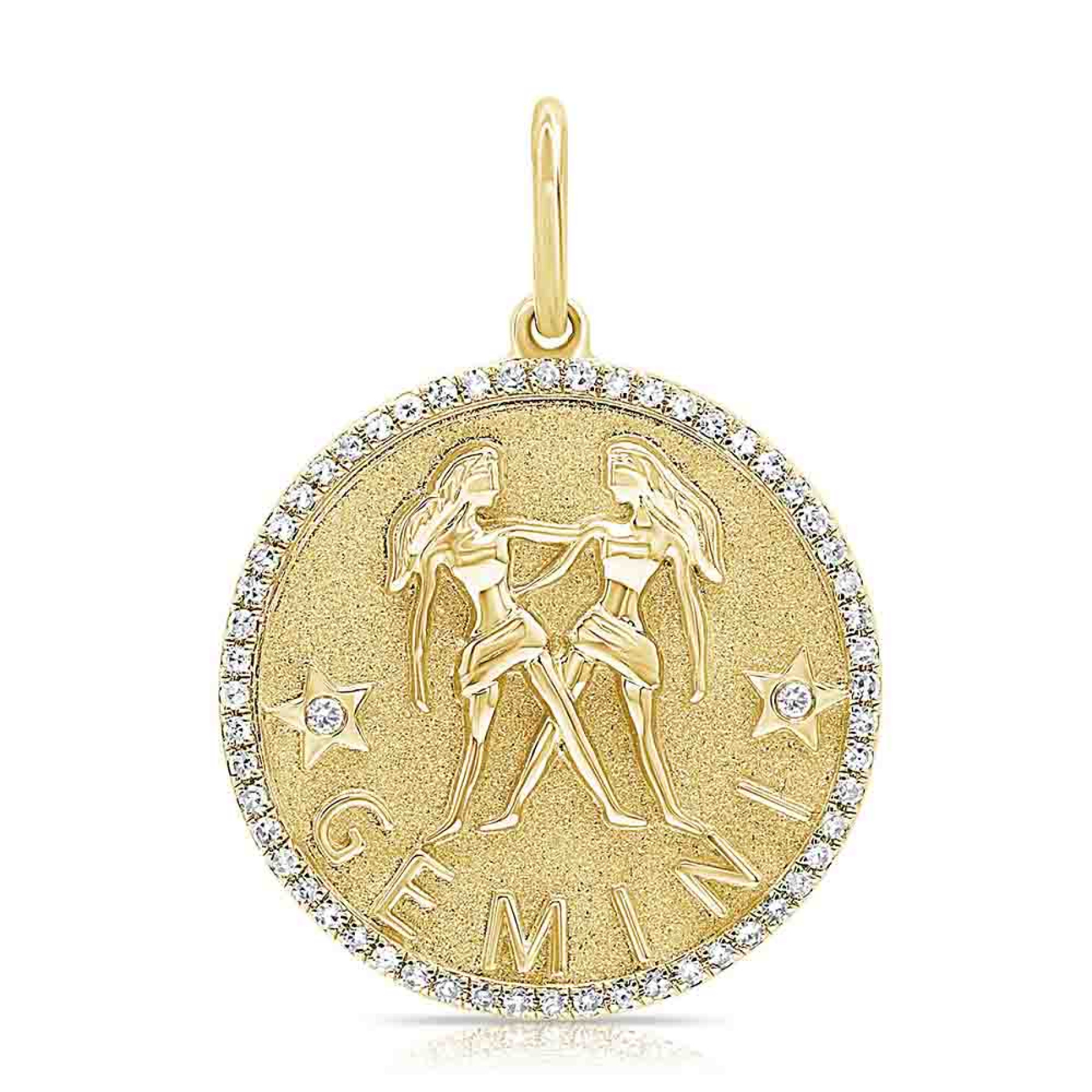 Diamond Gemini Zodiac Pendant