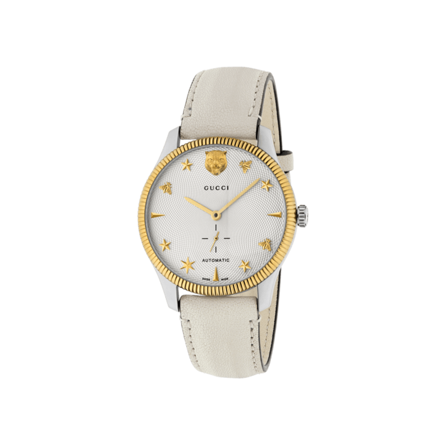 Gucci G-Timeless 40mm White and Gold Watch
