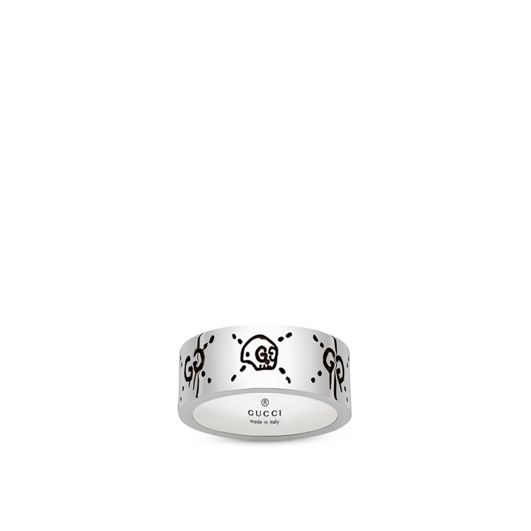 Gucci Ghost YBC455318001 Silver Band