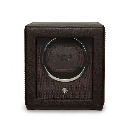 Wolf Small Brown Leather Cub Watch Winder