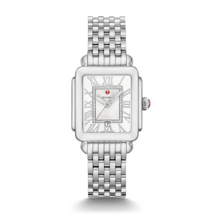 Michele Deco Mid Noir Diamond Watch 001-500-00095 | Steve Lennon & Co  Jewelers | New Hartford, NY