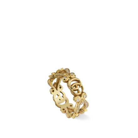 GUCCI Interlocking G 18-karat rose gold diamond bracelet | NET-A-PORTER