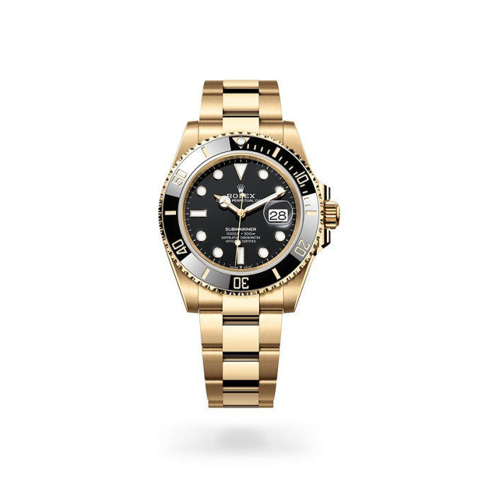 Rolex Submariner 41mm Watch, Oystersteel, Black Dial Non Date, M124060-0001