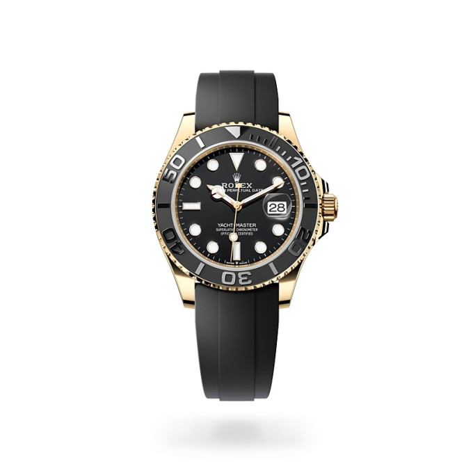 Rolex Yacht-Master 40mm Everose Rolesor Black Dial Watch 116621