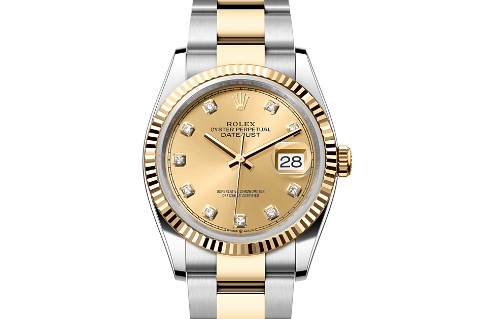 Rolex Datejust 36 watch: Oystersteel and yellow gold - m126233-0025