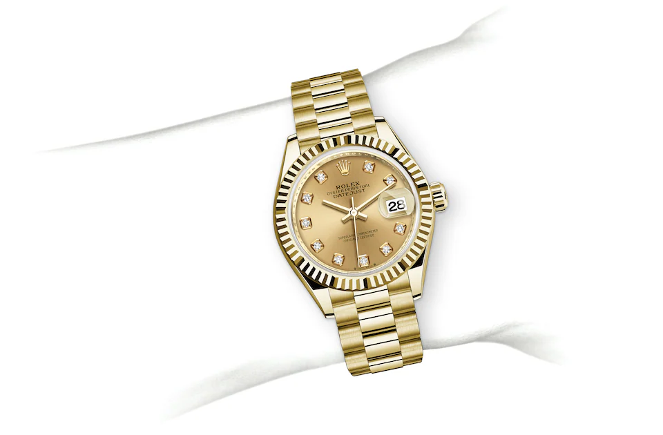 Rolex Lady-Datejust Oyster, 28 mm, yellow gold, M279178-0017