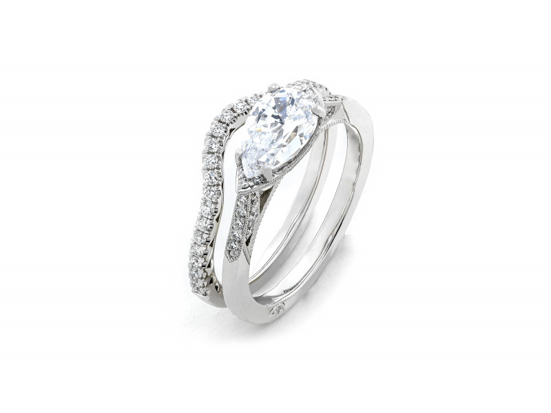 Tacori Curved Band and Engagement Ring