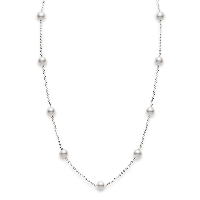 Mikimoto Pearl Station Necklace