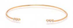 Zoe Chicco 14kt Gold Diamond Line Open Cuff Bracelet
