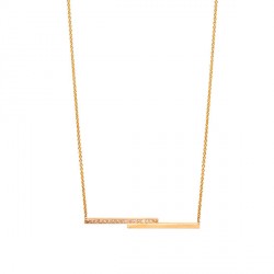 Zoe Chicco Bars & Curves Staggered Diamond Bar Necklace