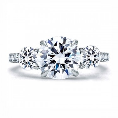 A. Jaffe Three Stone Engagement Ring