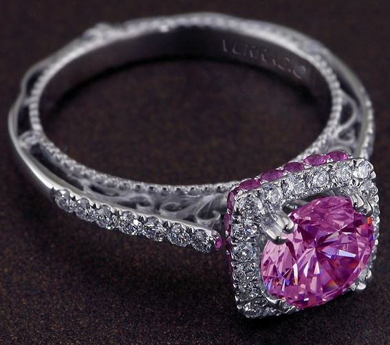 Verragio Pink Sapphire Engagement Ring