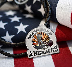 Wounded Warrior Anglers Necklace Medallion