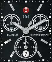 Michele Chronograph Model Ronda 5040d & 5050b Watch Face