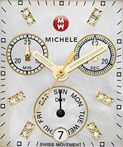 Michele Date Chronograph Model ISA 8172-220 Watch Face