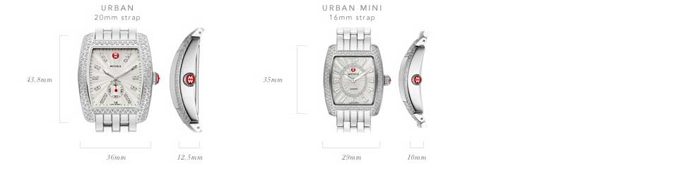 Michele Urban Watch Collection Size Guide
