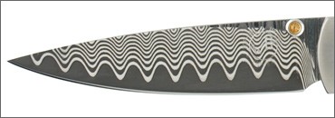 Knife Blade Made from ZDP-189 with Wave Pattern