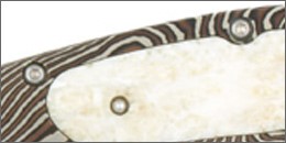 Knife Scale made from Fossilized Walrus Ivory