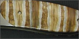Knife Scale made from Mammoth Tooth