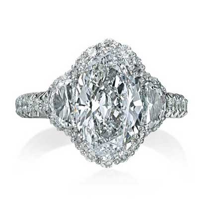Large Oval Diamond Engagement Ring