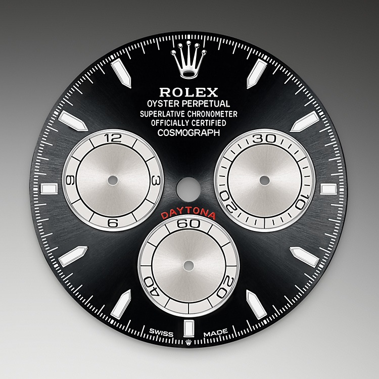 Rolex Cosmograph Daytona Feature: Bright black and steel dial