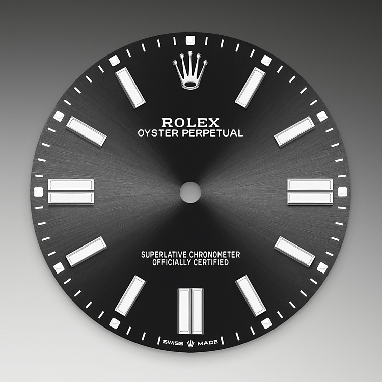 Rolex Oyster Perpetual 41 Feature: Bright black dial