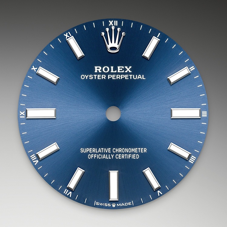 Rolex Oyster Perpetual 34 Feature: Bright blue dial