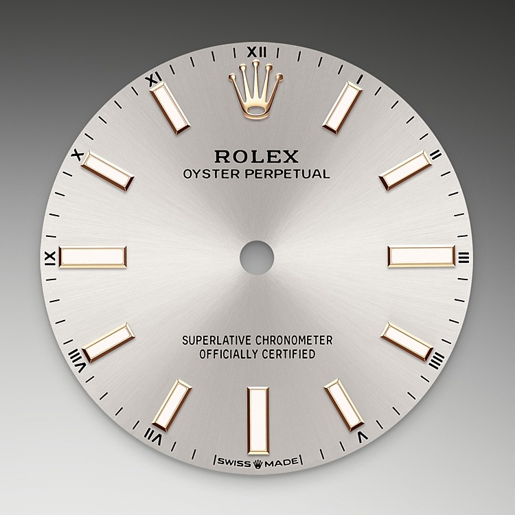 Rolex Oyster Perpetual 34 Feature: Silver dial