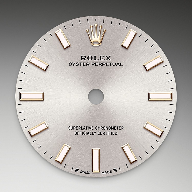 Rolex Oyster Perpetual 28 Feature: Silver dial